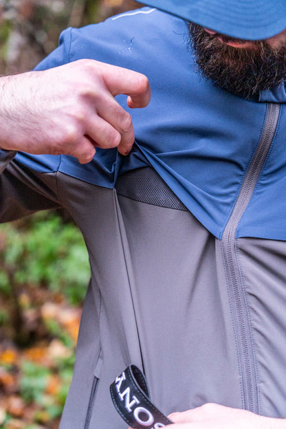TRAIL - X Windbreaker Tidal Blue & Carbon Grey