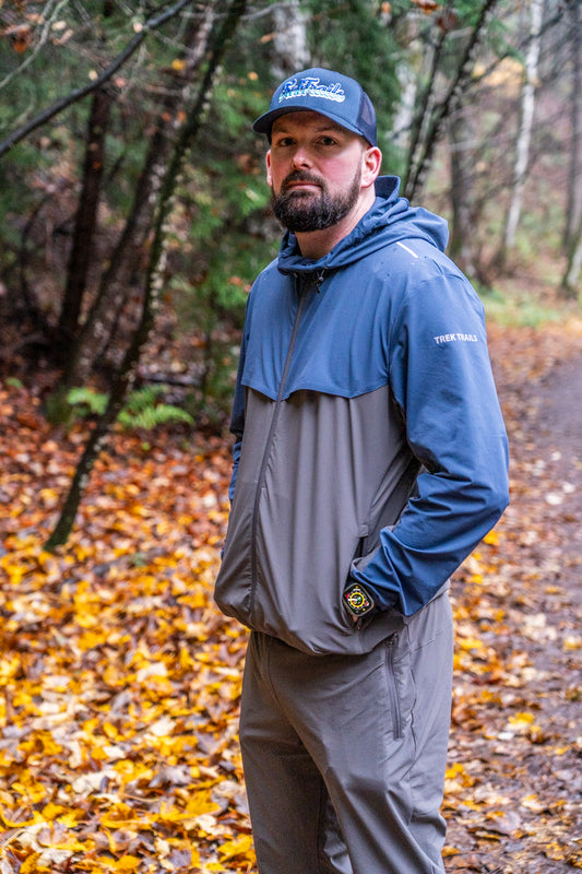 TRAIL - X Windbreaker Tidal Blue & Carbon Grey