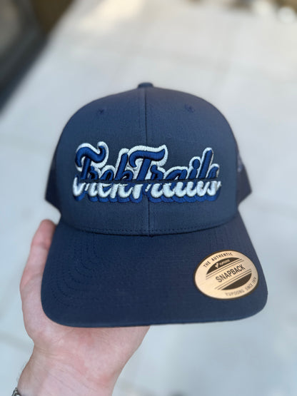 Navy TT SnapBack Cap - Electric Blue  / White 3D Foam (EST.24)