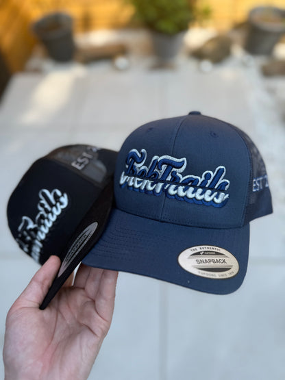 Navy TT SnapBack Cap - Electric Blue  / White 3D Foam (EST.24)