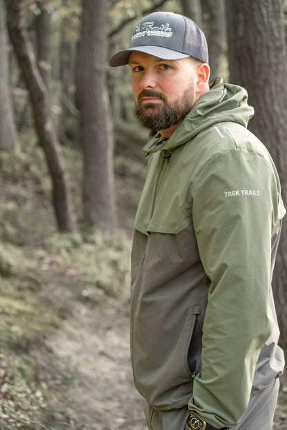 TRAIL - X Windbreaker Khaki & Carbon Grey